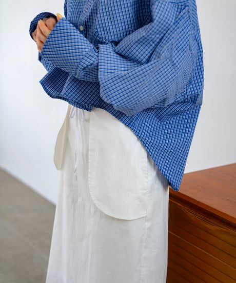 out pocket long skirt/2color