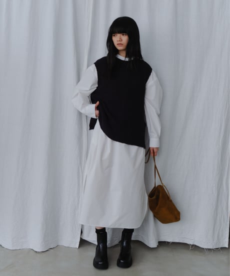band collar shirt dress