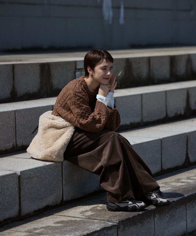 curve corduroy wide pants/4color | F A S H I R U