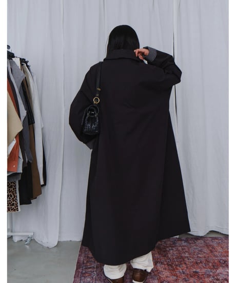 reversible balmacaan long coat / 2color
