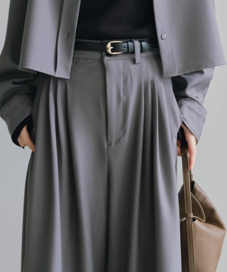 4 tuck drape slack（セットアップ対応)/2size/2color