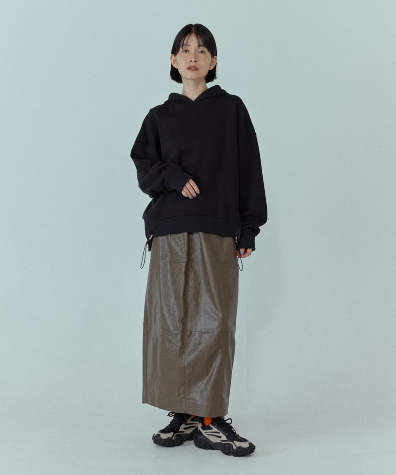 salsation フード付きウェア　XS 　グレー back switching sweat hoodie/2color | F A S H I R U