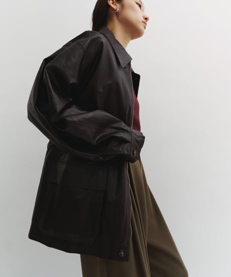 【FINE】synthetic leather jacket/3color ＜送料無料＞