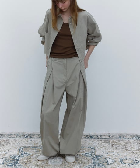 frame cropped shirt/2color（セットアップ対応）