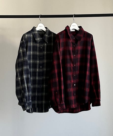 soft tartan check shirt/2color