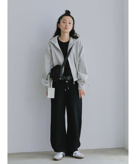 denim layered jogger pants/2color/2size