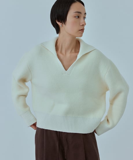 【FINE】skipper wool knit/2color
