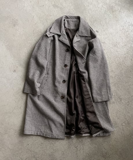 wool mix soutien collar plaid coat