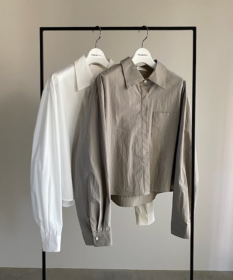 nylon cropped shirt/2color