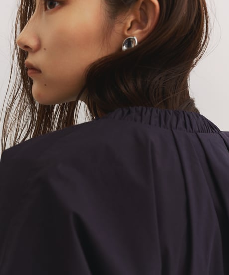 【FINE】gather no-collar blouson/2color