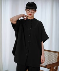 band collar shirt （UV/feeling cold/waterproof）/ 2color