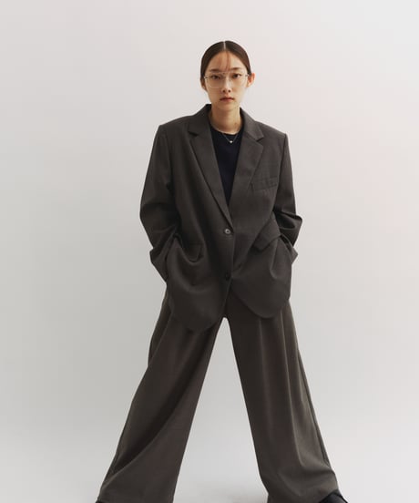 【FINE】uneven hem shirt jk（setup対応）/2color