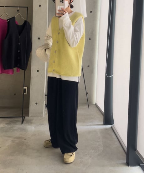 front button vest/2color