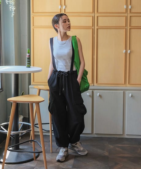 cargo pants with suspenders/2color