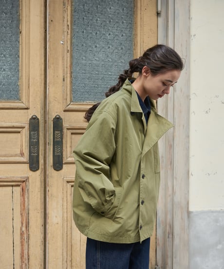 stand collar coverall/3color