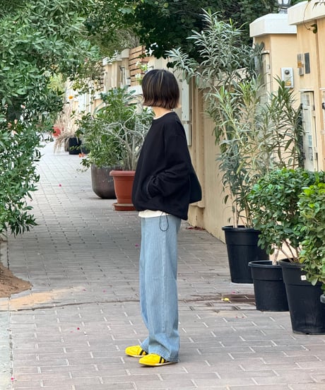 design sweat drawstring pullover/2color