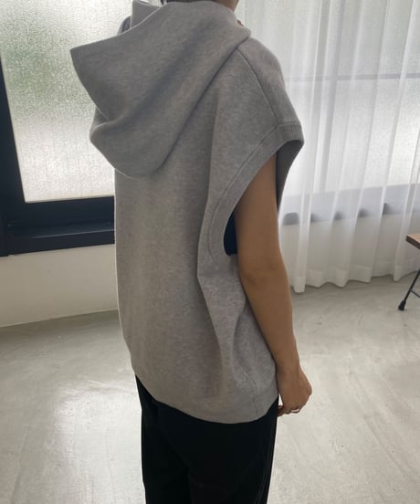 hoodie vest/2color