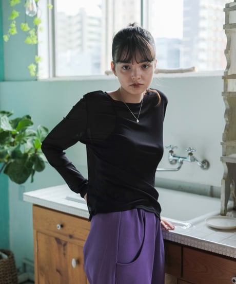 power net sheer pullover/4color