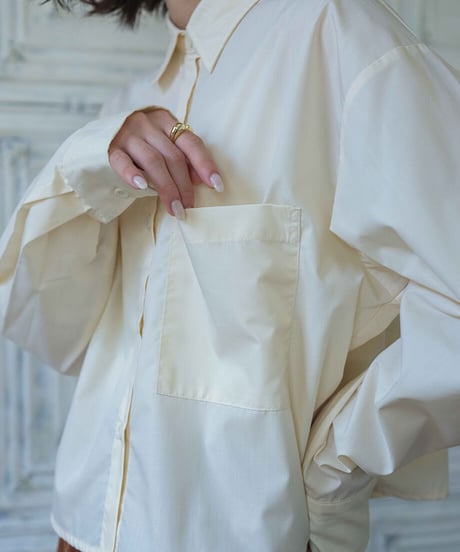 cropped design shirt/3color