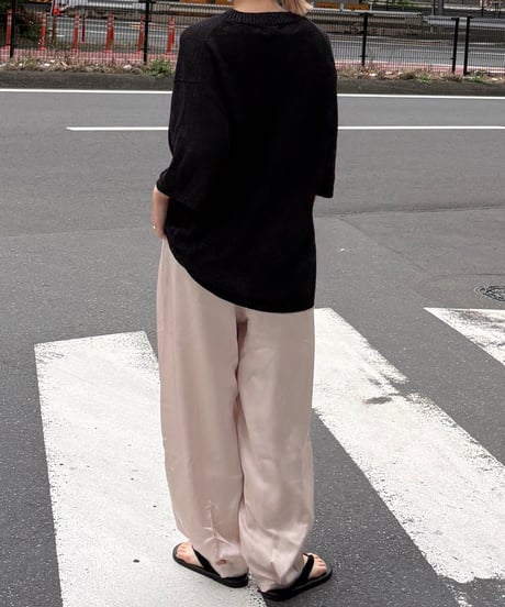 silk-like drawstring pants