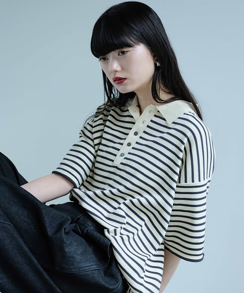 トップス fashiru wool blend polo knit sweater Sweaters