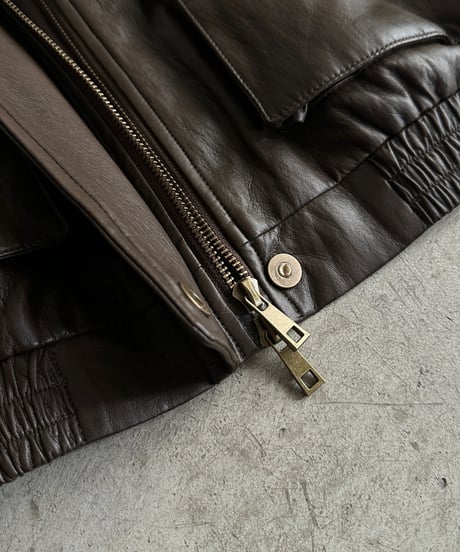 fake leather blouson/2color