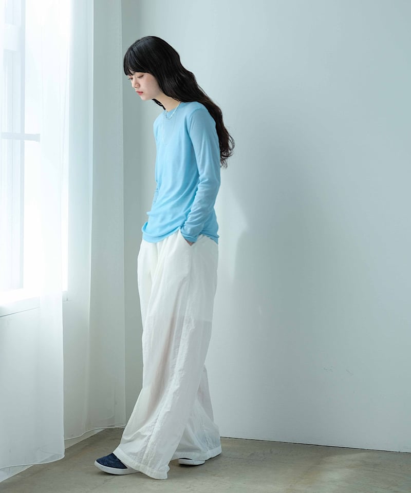 ニット/セーター FASHIRU  LINEN BLEND SHEER KNIT sheer knit/2type/5color | F A S H I R U