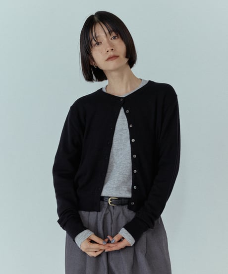 wool compact cardigan/3color