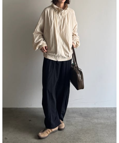gather stand collar track jacket / 2color