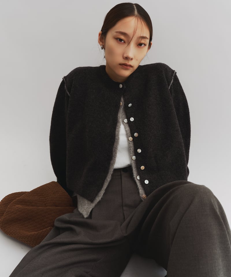 FINE】layered knit cardigan/2color | F A S H I R U