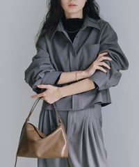 cropped drape shirts（セットアップ対応)/2color