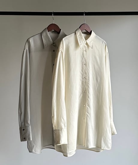 【FINE】wrap side soft linen shirt/2color