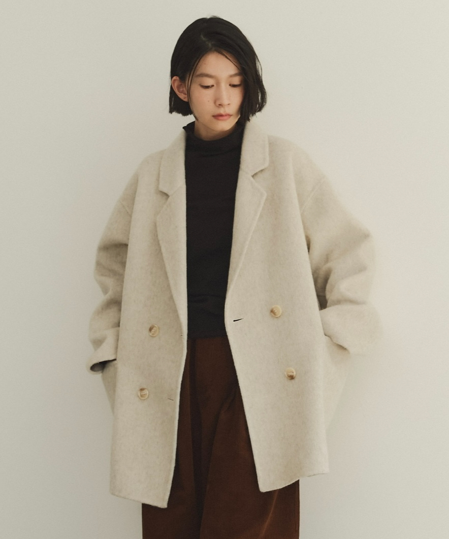 wool double face middle coat/3color | F A S H I wool double face middle coat/3color | F A S H I