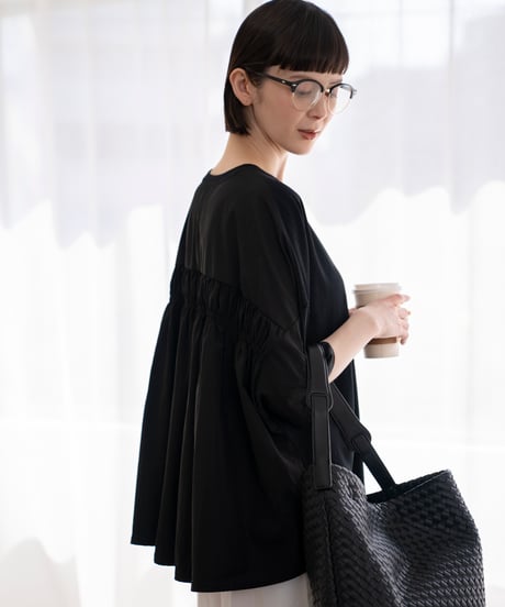 layered jersey dolman top