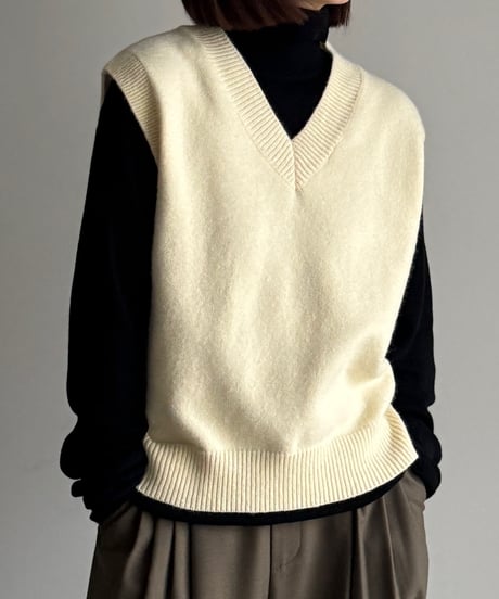 simple Vneck vest/3color