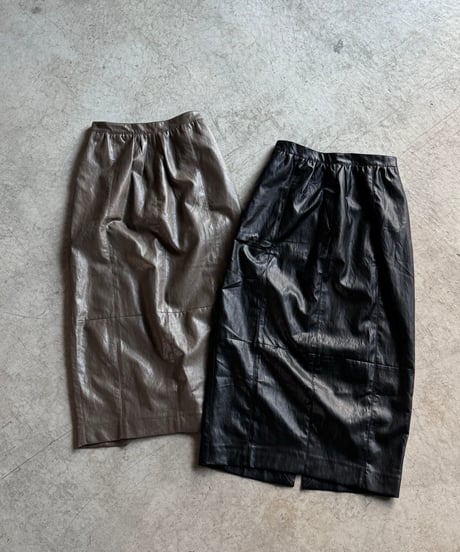 square leather skirt 2size/2color