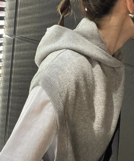 hoodie vest/2color
