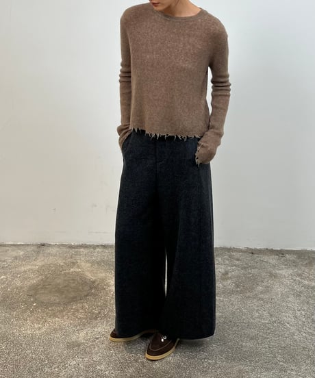 【FINE】low drape wide pants/2color/3size