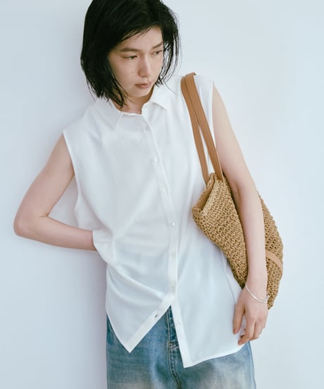 soft sleeveless airy blouse