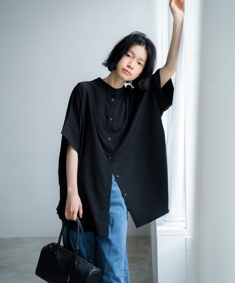 band collar shirt （UV/feeling cold/waterproof）
