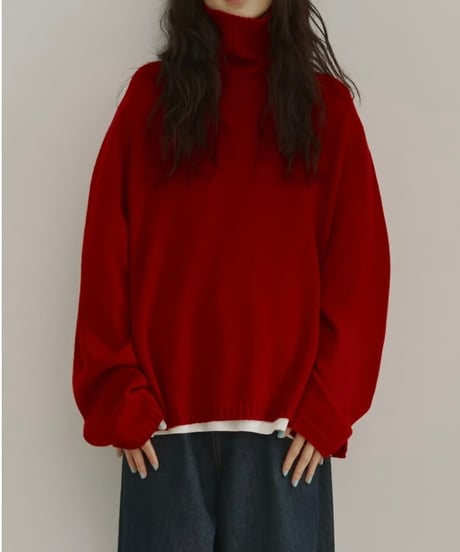 wool blend high neck knit/6color