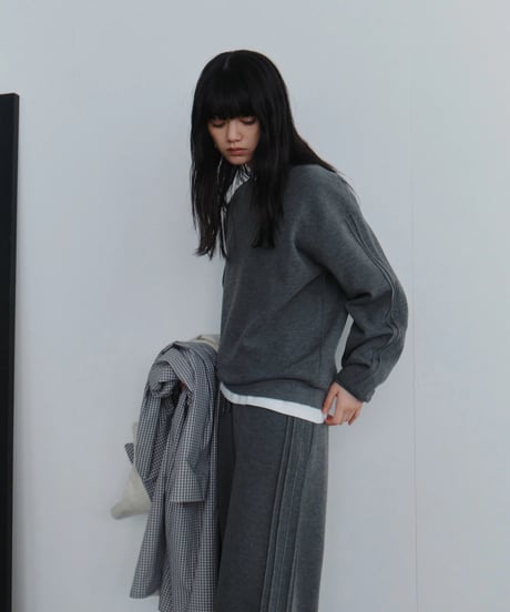 pin tuck sweatshirt / 2color（セットアップ対応）