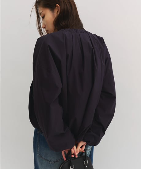 【FINE】gather no-collar blouson/2color