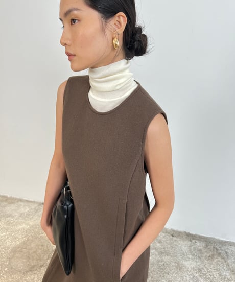 【FINE】wool no-sleeve dress/2color