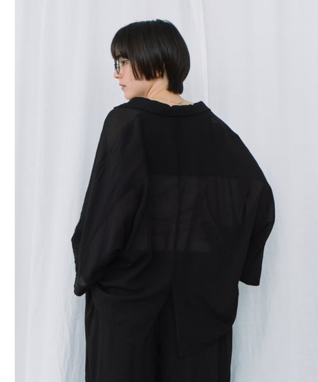 sheer dolman sleeves jacket