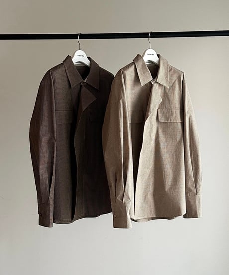 check design shirt jacket / 2color