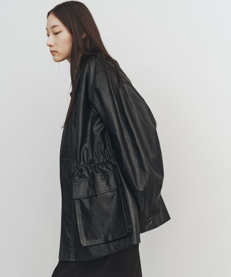 FINE】synthetic leather jacket/3color ＜送料無料＞ |