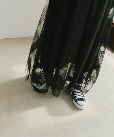 airy line tulle skirt/2color