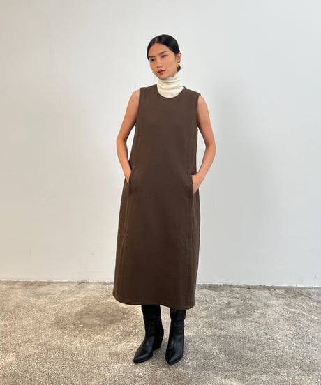【FINE】wool no-sleeve dress/2color