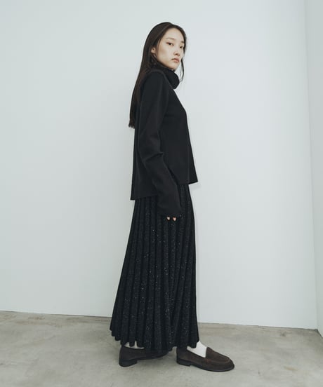 【FINE】wool wide rib knit skirt/2color